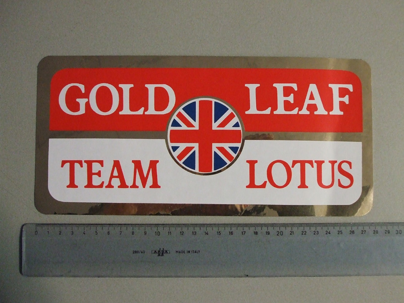 Read more about the article Large Gold Leaf Team Lotus sticker